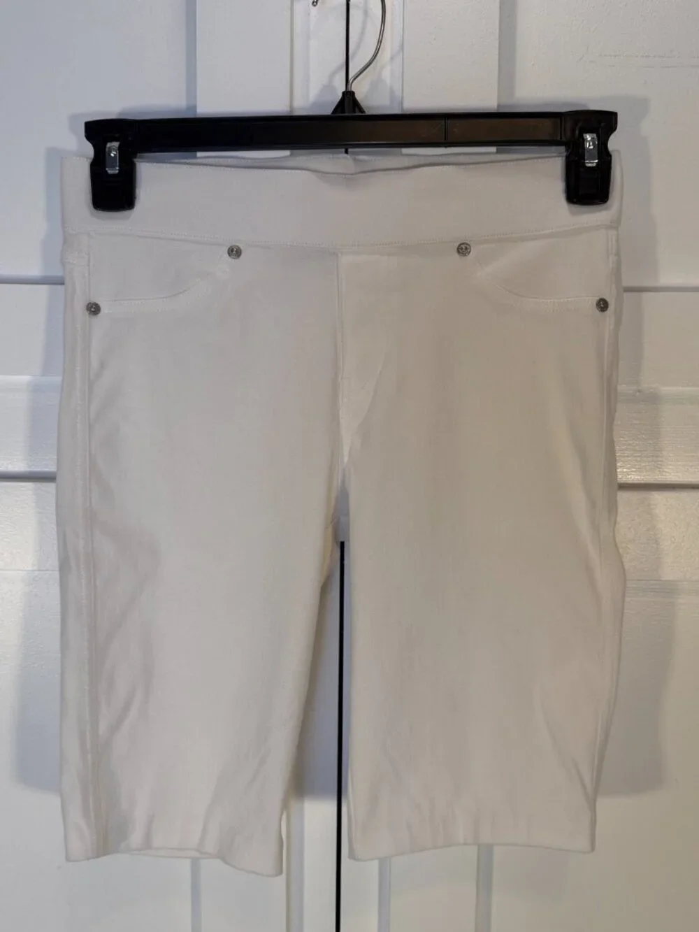 Simply Vera Vera Wang Women's Simply Vera White Bermuda Shorts M - Picture 3 of 12